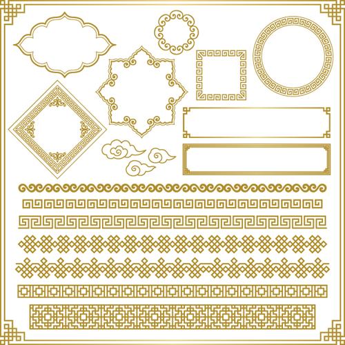 Retro decor Frames design vector 05 Retro font frames decor   