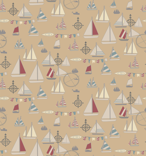 Nautical elements seamless pattern vector 01 seamless pattern vector nautical elements element   