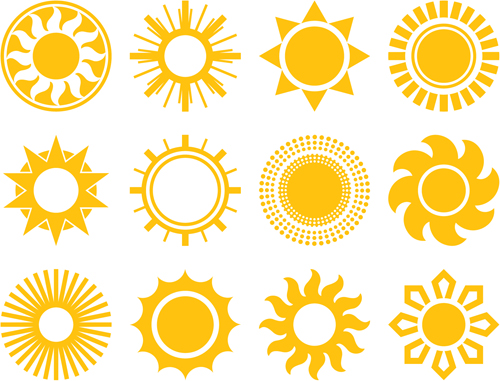 Sun icons design elements 04 sun icons icon elements element design elements   