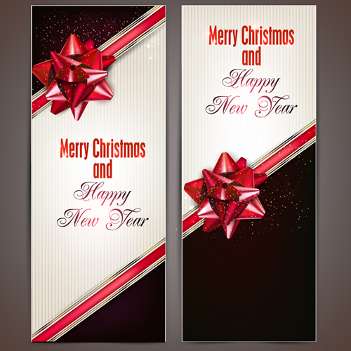 Bow christmas cards vector 02 christmas cards card bow   