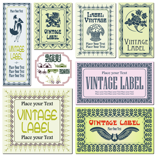 Decor frame and vintage label vectors 01 vintage label frame decor   