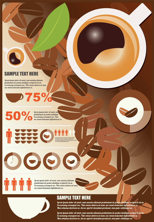 Coffee infographics business template design vector 01 infographics infographic business template business   