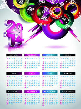 Calendar 2014 vector huge collection 74 Huge collection calendar 2014   