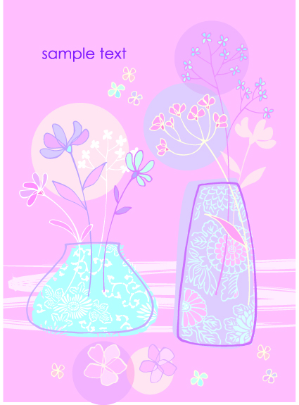 Hand drawn flowers vector backgrounds art 04 hand-draw hand drawn flowers flower   
