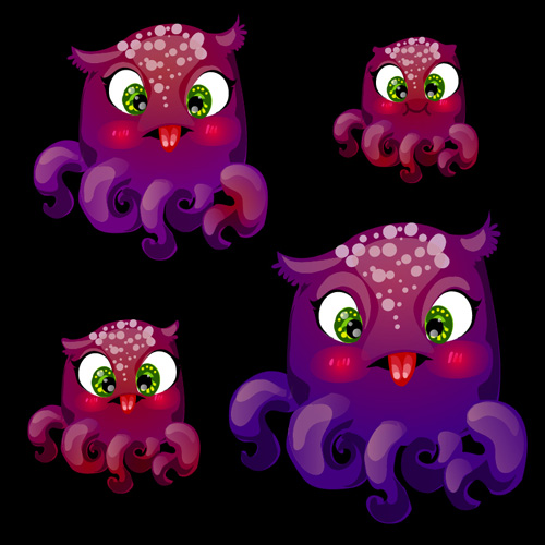 Octopus catoon character vector 03 octopus character catoon   