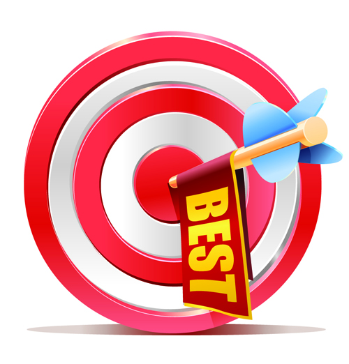 Red Target Aim with Darts elements vector 02 target red elements element darts Aim   