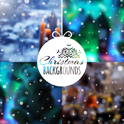 Christmas snow with blurred backgrounds vector 04 snow christmas blurred backgrounds   