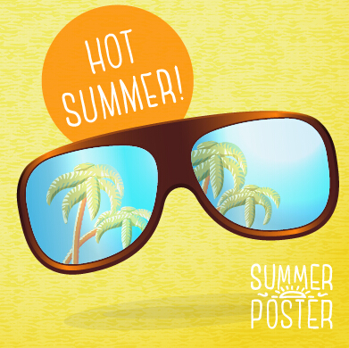 Retro summer advertising poster vector set 03 summer Retro font poster advertising   