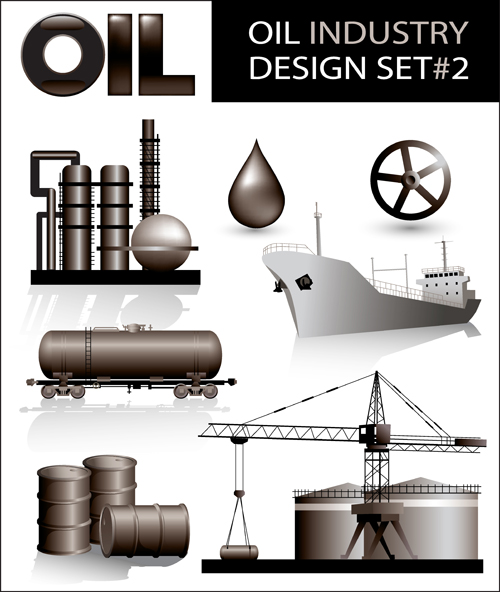 Oil industry design elements vector 01 oil industry elements element   
