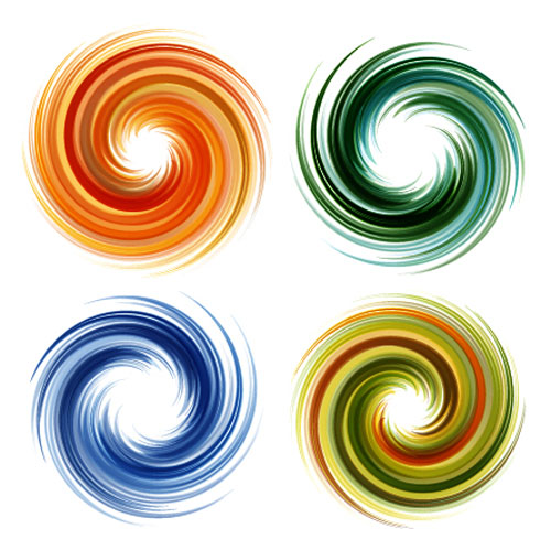 Colored swirl logos vector 02 swirl logos colored   