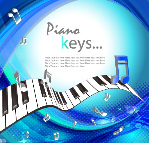 Set of Piano Backgrounds Vector graphics 01 piano   