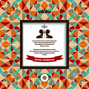 Retro geometry advertising background vector 01 Geometry background vector background aligncenter advertising   