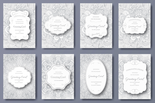 Exquisite greeting card design elements vector 04 greeting element card   