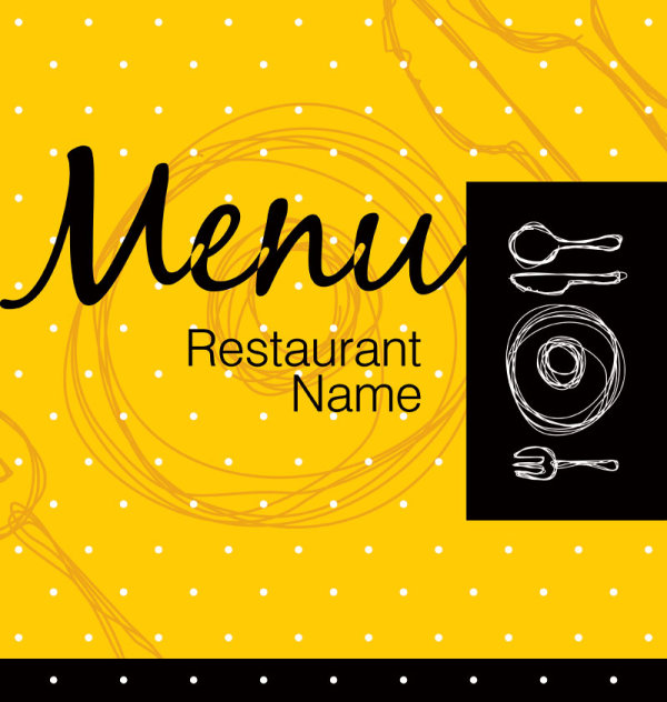 Restaurant menu cover background vector 05 restaurant menu cover   