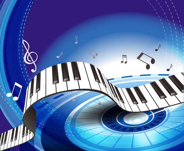 Set of Piano Backgrounds Vector graphics 04 piano   