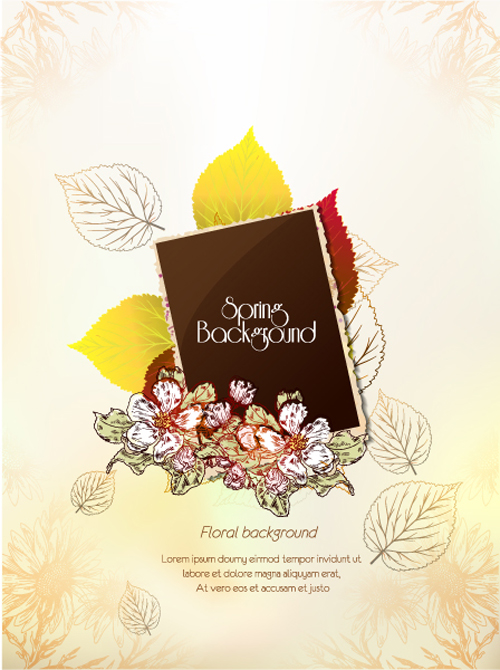 Vector Floral background art set 23 Vector Background floral background floral background   