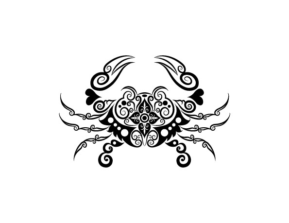 Vivid Hand drawn Crab Decoration Pattern vector vivid pattern hand drawn decoration crab   