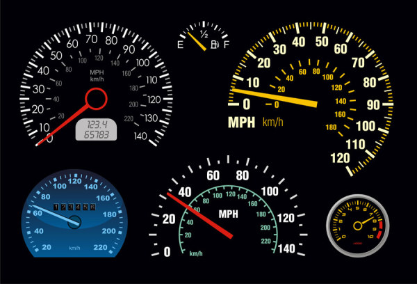 Color Speedometer vector speedometer speed meter color   