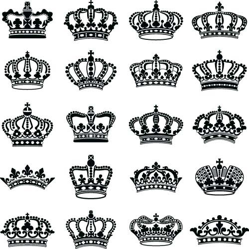 Crown ornaments vector material 03 ornaments material crown   