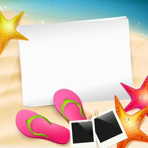 Happy summer holidays elements vector background 01 Vector Background summer holidays happy elements element background   