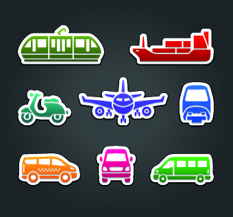 Different Transport stickers vector 03 transport stickers sticker different   