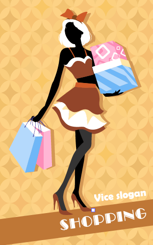 Beautiful girl with fashion elements vector 01 girl fashion elements fashion elements beautiful   