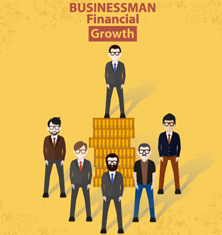 Businessmen work concept template vector 06 work template concept businessmen business   