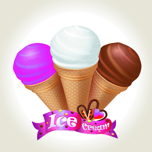 Cute Ice cream design vector 01 92347 ice cream cute cream   