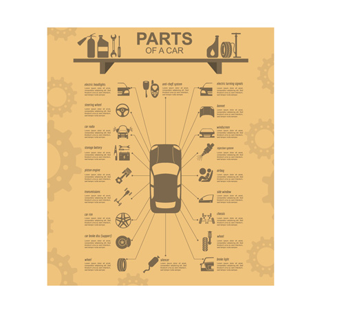 Creative car service infographics template vector 01 template infographics creative car   