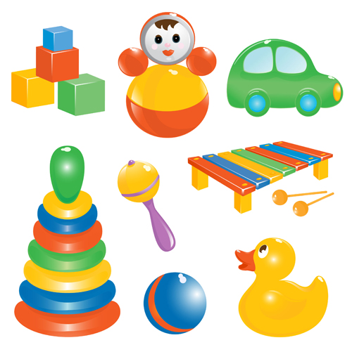 Realistic children toys creative design graphics 03 toys realistic graphics creative children   