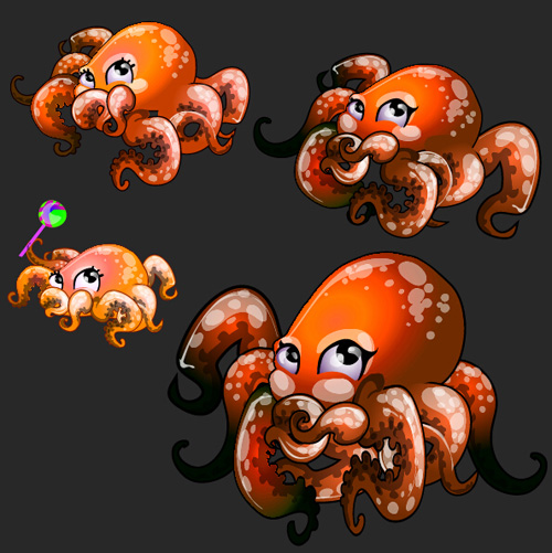 Octopus catoon character vector 02 octopus character catoon   