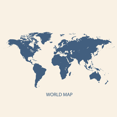 Simple world map vectors graphcs 01 world simple map graphcs   