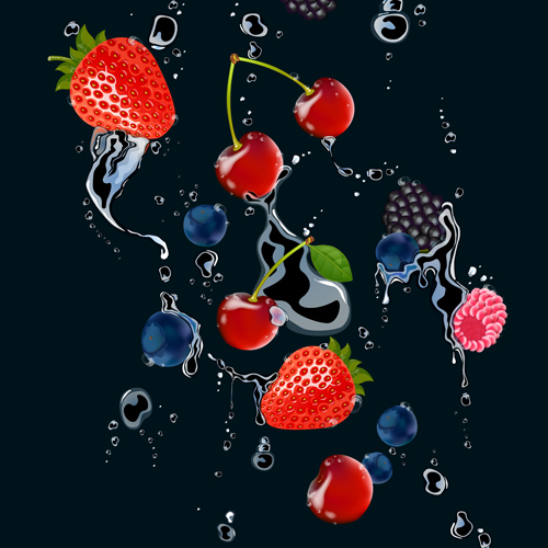 Fresh Fruits vector 01 vegetables vegetable fruits fruit fresh berries   