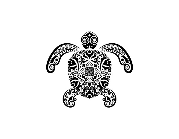 Vivid Hand drawn Tortoise Decoration Pattern vector Tortoise pattern hand drawn decoration   