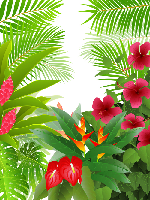 Elements of Tropical Scenery background vector 02 tropical scenery elements element   