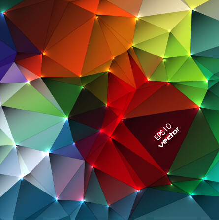 Colored polygonal elements vector background 05 Vector Background polygonal elements element colored   
