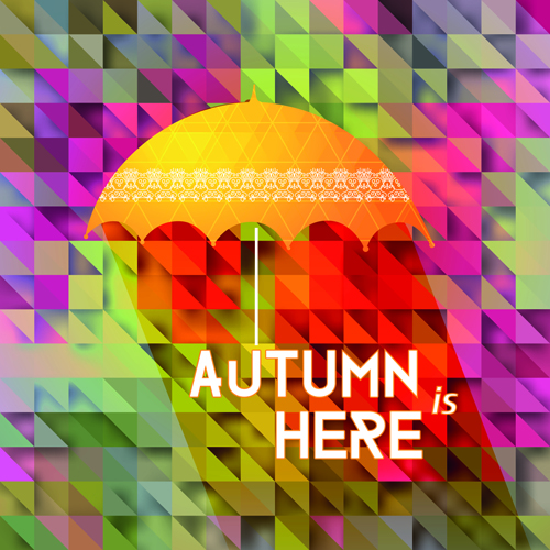 Geometric polygonal with autumn background vector 04 polygonal geometric background vector autumn background autumn   