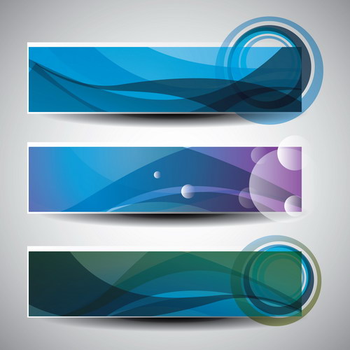 Abstract web banners vector material material banners abstract   