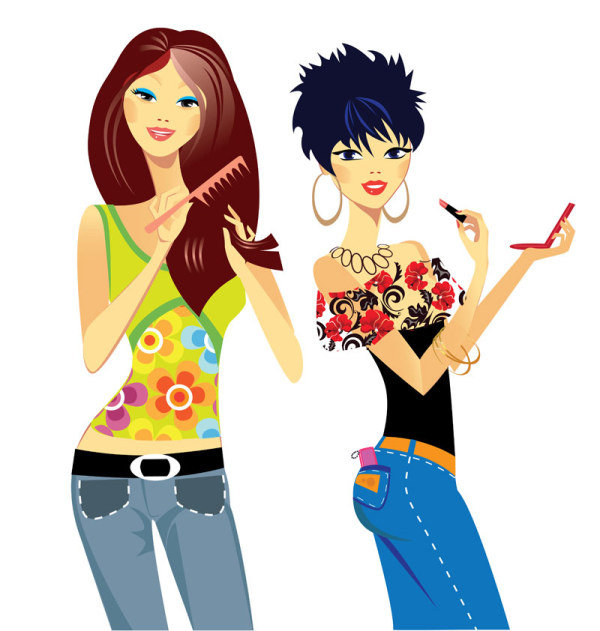 Stylish cartoon characters 02 vector stylish characters cartoon   