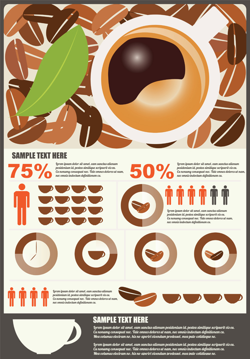 Coffee infographics business template design vector 07 infographics infographic coffee business template business   