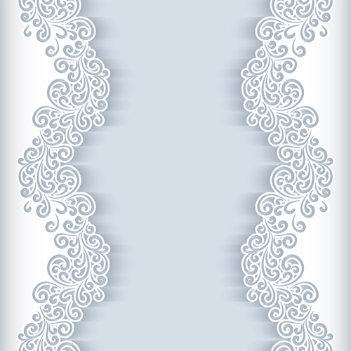 Paper lace frame vector background 04 paper frame background   