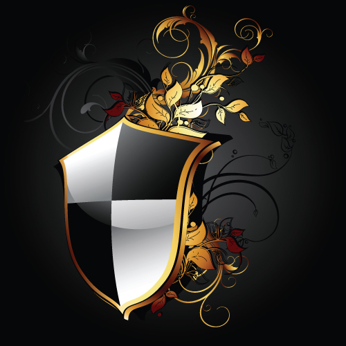 luxurious of Heraldic Shield design vector 02 shield luxurious heraldic   