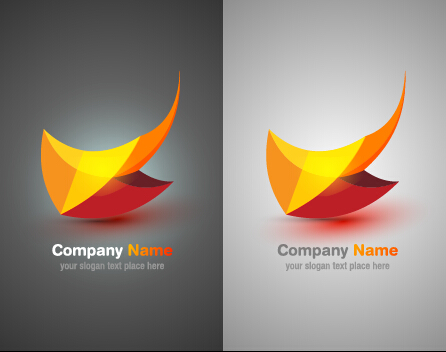Colorful abstract company logos set vector 10 logos logo company colorful abstract   