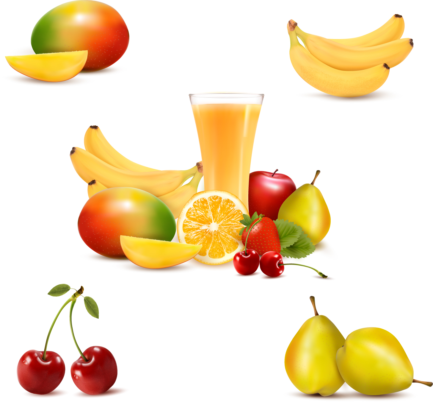 Vivid Fruits design vector 01 vivid fruits fruit   