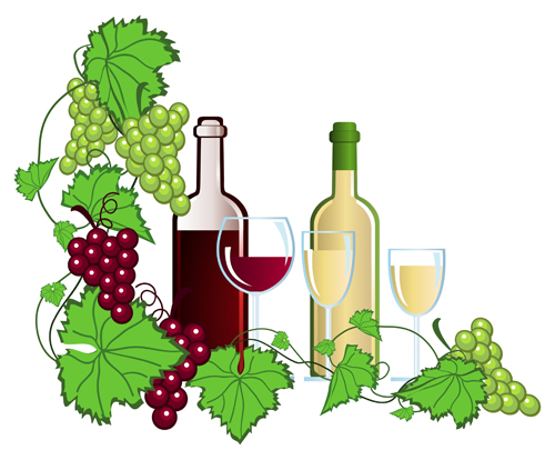 Realistic grapes and wine design vector 04 wine realistic grapes grape   
