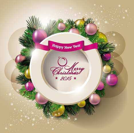 2015 christmas round frame and baubles background christmas baubles background   
