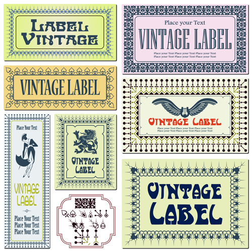 Decor frame and vintage label vectors 02 vintage label frame decor   