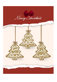 Christmas tree hanging and torn paper vector background torn paper hanging christmas tree christmas background   