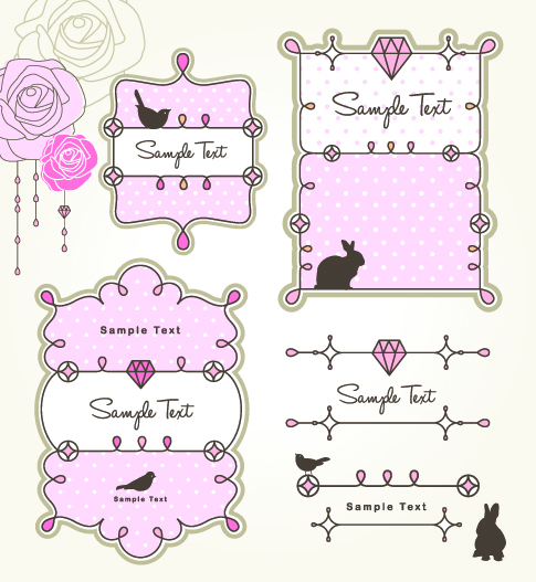 Cute baby hand drawn frames vector 01 hand-draw hand drawn frames baby   