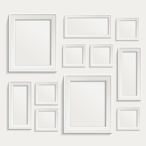 White frame on wall vector design 01 white wall frame design   